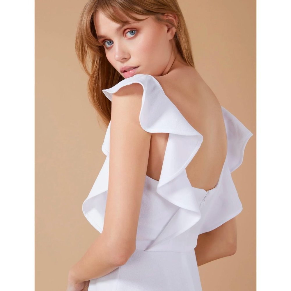 BCBGeneration Ruffle Square Neck Mini Dress - Picture 3 of 8